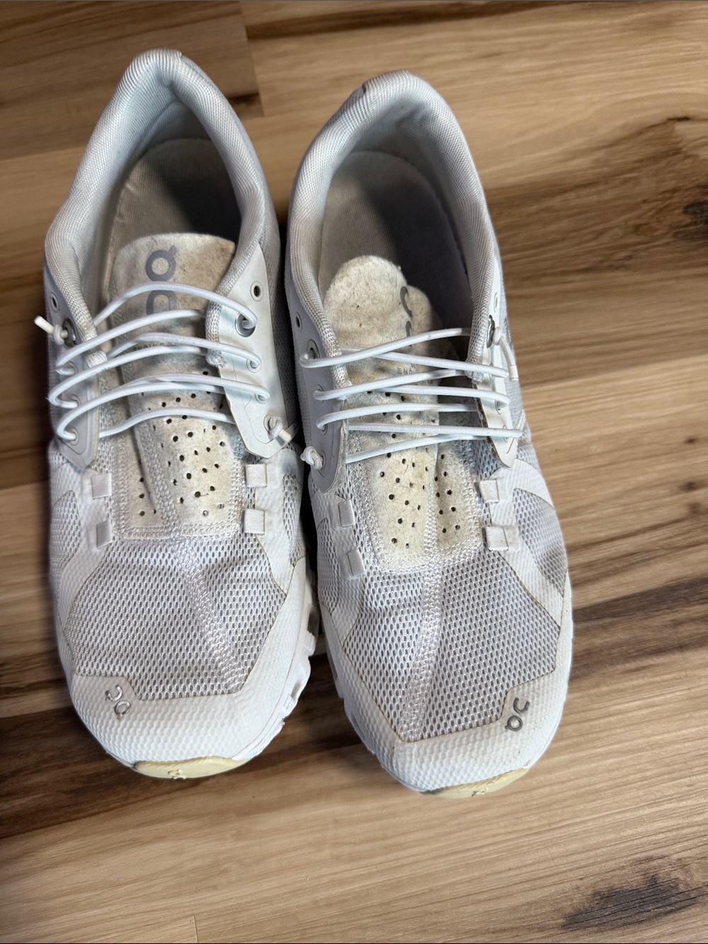 On Running Women's White Athletic Mesh Lace-Up Sneakers